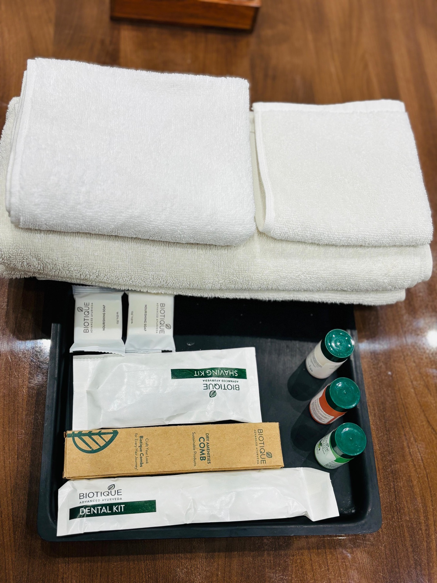 The in-room amenities provided at Hotel Ramdev